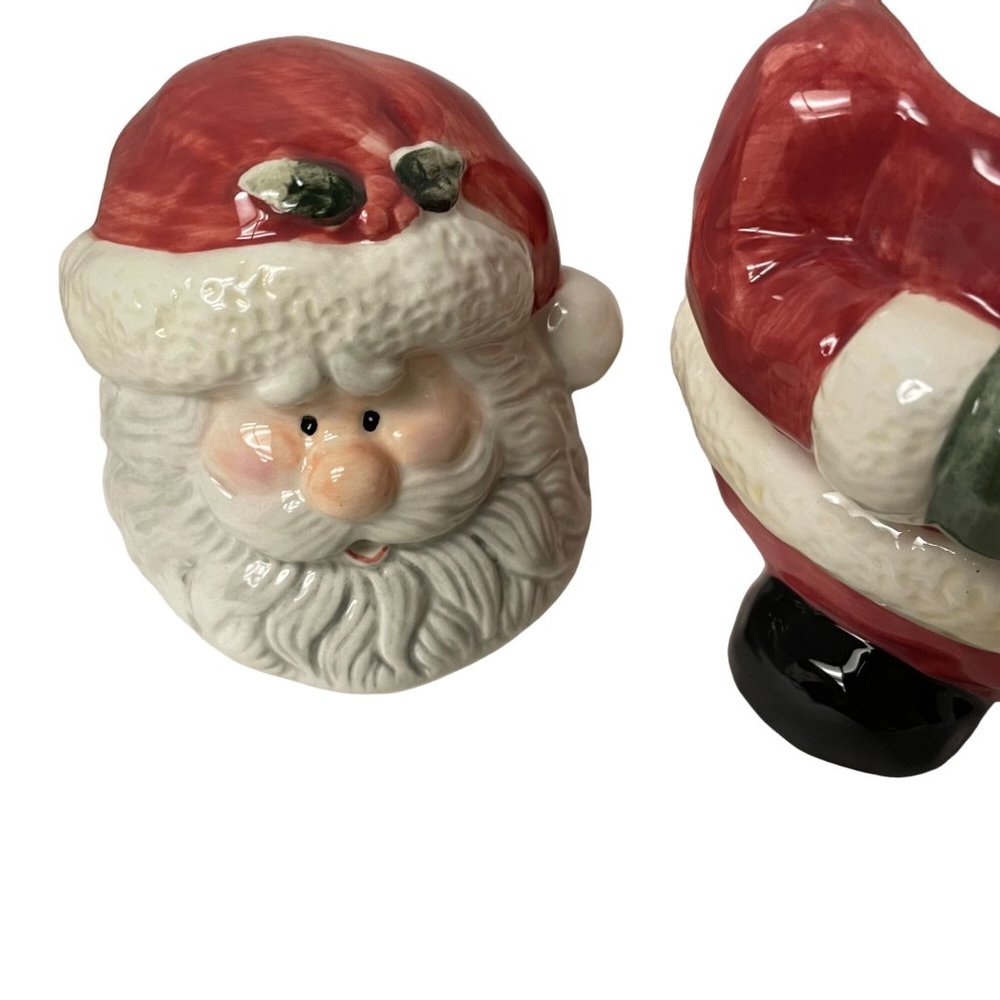 International Bazaar Jolly Santa Clause Cookie Jar Canister Christmas Holiday 7" - Picture 6 of 11